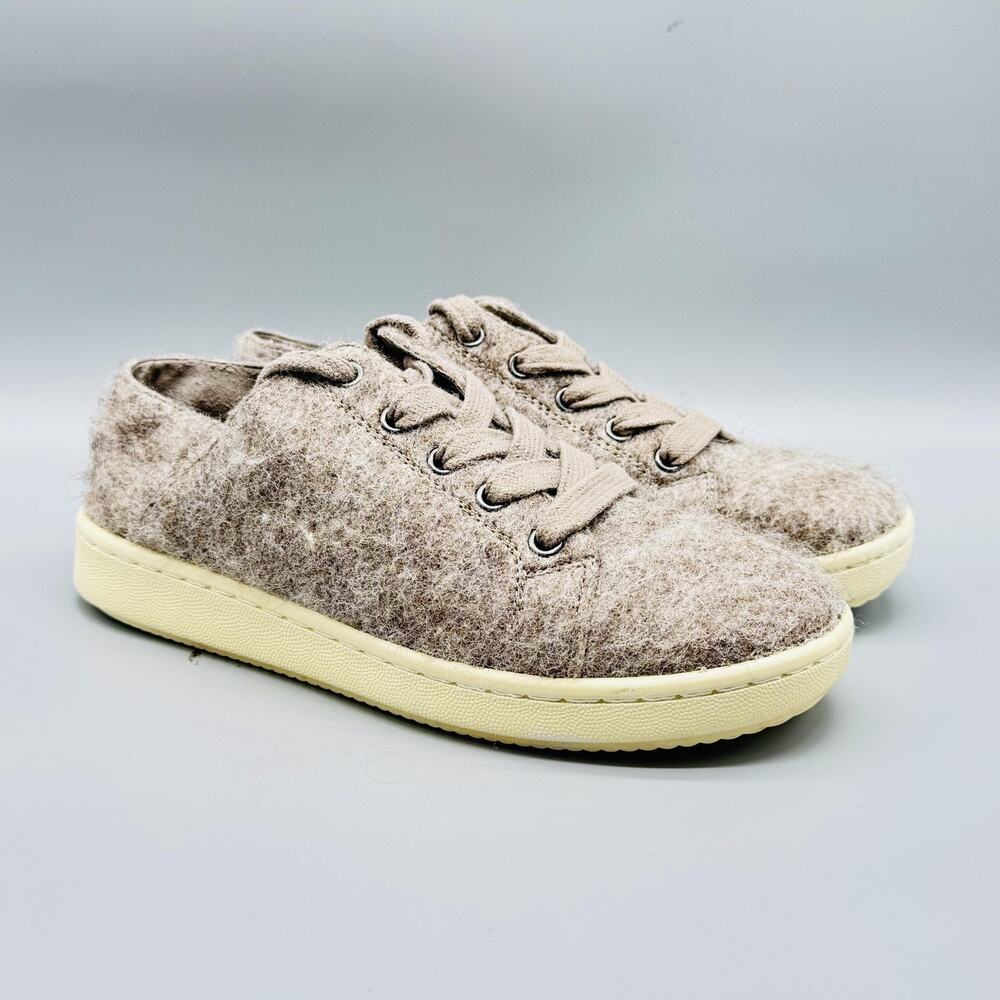 Eileen Fisher Shoes Womens 8.5 Brown Felt Sneakers Lace Up Low Top Comfort